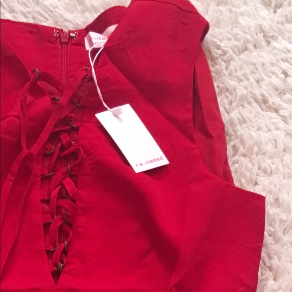 LAST ONE ‼️Red Lace-Up Dress ❤️ - Picture 3 of 3